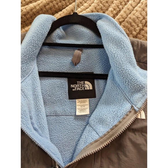 Vtg Women's North Face Soft Shell zip jacket size xl blue/blk used - Picture 6 of 6